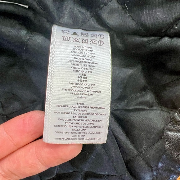 Michael Kors black Moto Lambs Leather Jacket XS - Picture 13 of 13